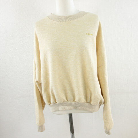 【中古】ボカニー Boka nii トレーナー スウェット ビッグシルエット 長袖 ベージュ F *A28 レディース..