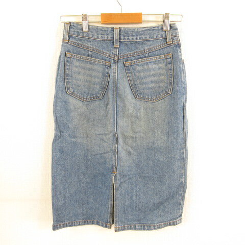【中古】ベティスミス Betty Smith デニムスカート ひざ丈 タイト 青 64-91 *T261 レディース 【ベクトル 古着】 231107