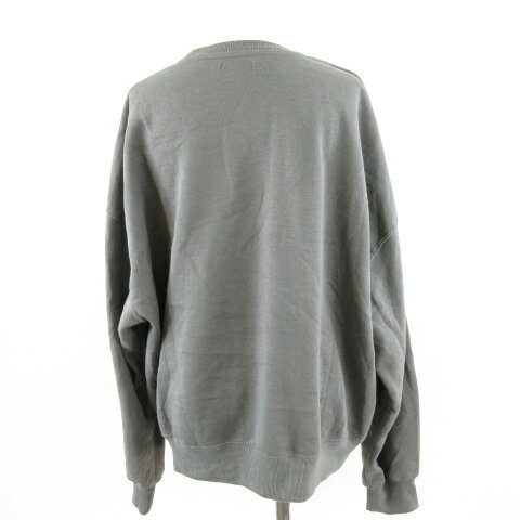 【中古】チルファー CHILLFAR トレーナー スウェット 裏起毛 長袖 刺繍 グレー F *A100 レディース 【ベクトル 古着】 231109