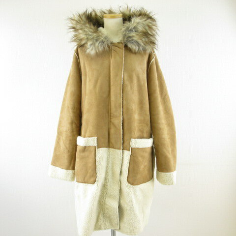 【中古】プライマーク PRIMARK フェイクムートンコート 長袖 フェイクファー ロング 茶 42 *T559 レディース 【ベクトル 古着】 231129 【中古】プライマーク PRIMARK フェイクムートンコート 長袖 フェイクファー ロング 茶 42 *T559 レディース 【ベクトル 古着】 231129