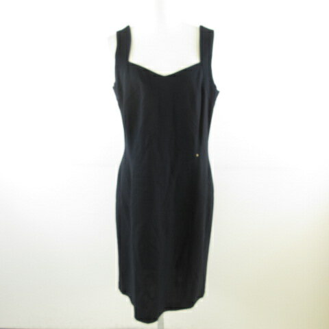 【中古】アイグナー AIGNER ワンピース ノースリーブ ひざ丈 ストレッチ 紺 44 *T831 レディース 【ベクトル 古着】 231214 【中古】アイグナー AIGNER ワンピース ノースリーブ ひざ丈 ストレッチ 紺 44 *T831 レディース 【ベクトル 古着】 231214