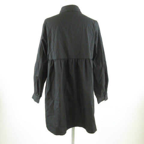 【中古】ジーユー GU シャツチュニック 長袖 黒 M *T35 レディース 【ベクトル 古着】 240117