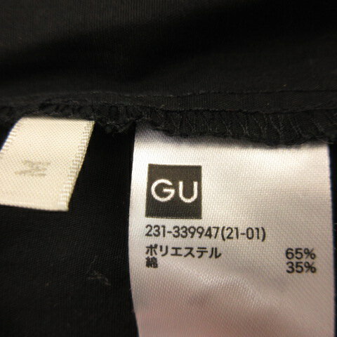【中古】ジーユー GU シャツチュニック 長袖 黒 M *T35 レディース 【ベクトル 古着】 240117