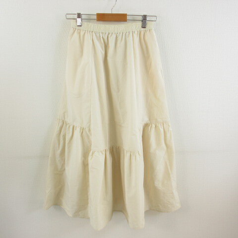 【中古】レプシィム ローリーズファーム LEPSIM LOWRYS FARM ギャザースカート ロング ライトベージュ F *T149 レディース 【ベクトル 古着】 240125