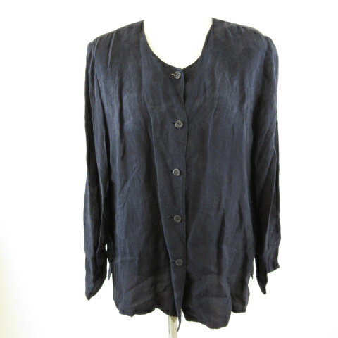 【中古】バンベール VINVERT ジャケット 薄手 ブラウス 長袖 紺 13BR *T174 レディース 【ベクトル 古着】 240126