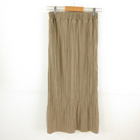 【中古】神戸レタス Kobe Lettuce by misato スカート ロング プリーツ 茶 *T358 ...
