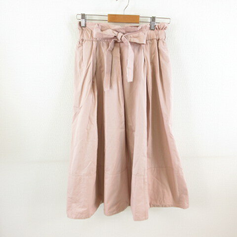 【中古】シャンブルドゥシャーム chambre de charme スカート ロング ミモレ丈 ギャザー フレア ピンク F *T370 レディース 【ベクトル 古着】 240215