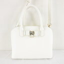 【中古】ミッシュマッシュ MISCH MASCH ハンドバッグ ショルダー 2WAY フェイクレザー オフホワイト 白 *A701 レディース 【ベクトル 古着】 240326(4)