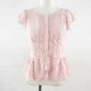 【中古】ジルスチュアート JILL STUART シャツ ブラウス 半袖 ピンク S *T933 レディース 【ベクトル 古着】 240329
