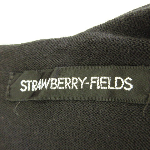 【中古】ストロベリーフィールズ STRAWBERRY-FIELDS カットソー ニット ノースリーブ 黒 *T157 レディース 【ベクトル 古着】 240417