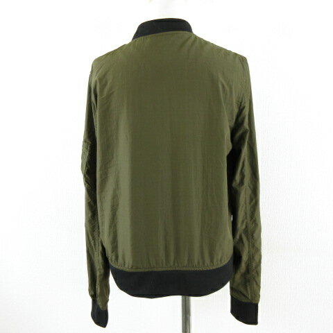 【中古】ザラ ベーシック ZARA BASIC ジャケット ブルゾン ジップアップ 長袖 カーキ S *A242 レディース 【ベクトル 古着】 240521