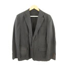 【中古】ピエールカルダン Pierre Cardin テーラードジャケット ブレザー 長袖 ストライプ 薄手 黒 96AB5 *T642 メンズ 【ベクトル 古着】 240607