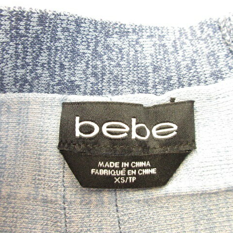 【中古】ビービー Bebe ミニスカート ニット タイト ストレッチ 水色 紺 XS *A541 レディース 【ベクトル 古着】 240614