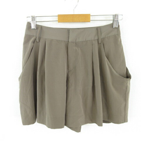 【中古】アーバンリサーチ URBAN RESEARCH ショートパンツ キュロット 茶 カーキ S *A542 レディース 【ベクトル 古着】 240614