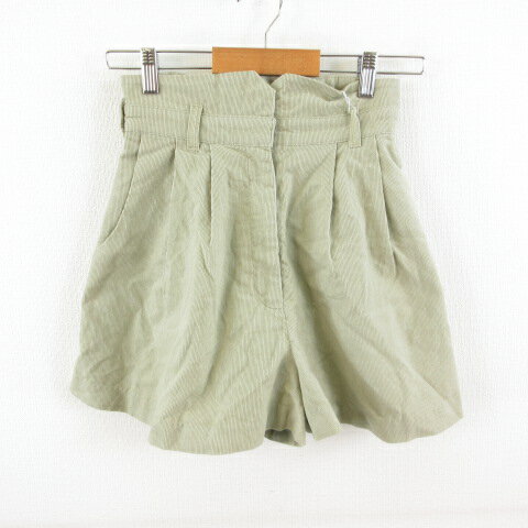 【中古】未使用品 ダズリン dazzlin キュロット ショートパンツ コーデュロイ ベージュ S *T750 レディース 【ベクトル 古着】 240618