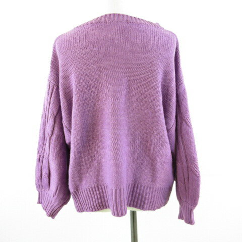 【中古】チャオパニック CIAOPANIC ニット セーター 長袖 紫 M *T820 レディース 【ベクトル 古着】 240621