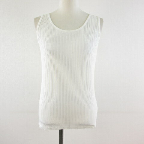 【中古】未使用品 アースミュージック&エコロジー EARTH MUSIC & ECOLOGY 2wayリブタンクトップ 白 S *..