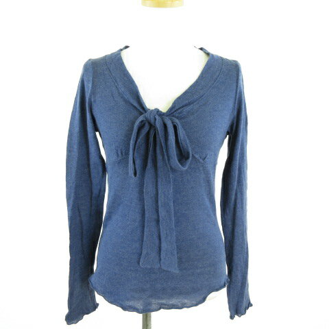 【中古】フローレント FLORENT ニット カットソー 長袖 紺 *A78 レディース 【ベクトル 古着】 240821