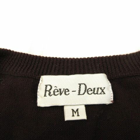 【中古】Reve-Deux ニットカーディガン 長袖 紫 M *A99 レディース 【ベクトル 古着】 240822