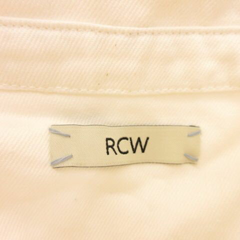 【中古】レッドチョップワークス RCW 襟付きレースアップシャツ カットソー 長袖 オーバーサイズ オフホワイト 白 38 *A102 レディース 【ベクトル 古着】 240822