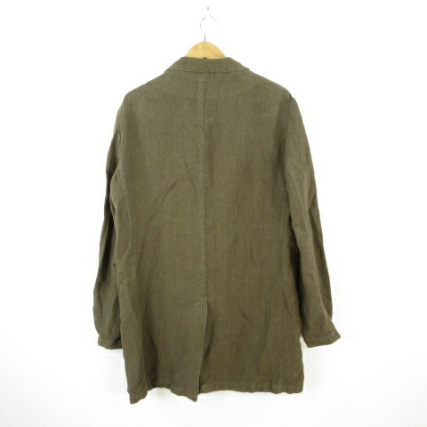 【中古】スーツコレクション Suits Collection ジャケット 長袖 カーキ 緑 XL *T688 メンズ 【ベクトル 古着】 240912