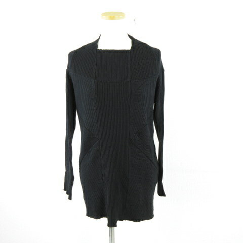 【中古】Xnap Mop リブカットソー 長袖 黒 M *A685 レディース 【ベクトル 古着】 241009