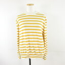 【中古】ザラ ZARA ニット セーター 長袖 ボーダー 黄 オフホワイト M *A749 レディース 【ベクトル 古着】 241018(4)