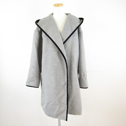 【中古】ボカニー Boka Nii コート 長袖 ミディ丈 フーディー グレー F *T249 レディース 【ベクトル ..