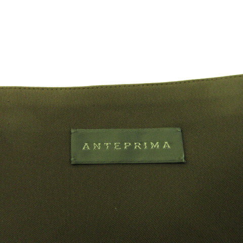 【中古】アンテプリマ ANTEPRIMA ひざ丈スカート タック フレア 茶 *A888 レディース 【ベクトル 古着】 241107
