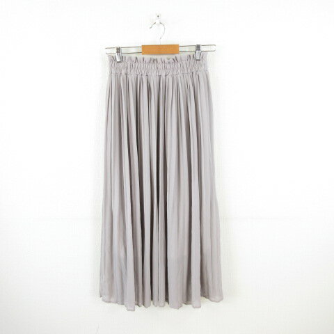 【中古】ラダリスタ Redarista プリーツスカート ロング グレー L *A919 レディース 【ベクトル 古着】 241108