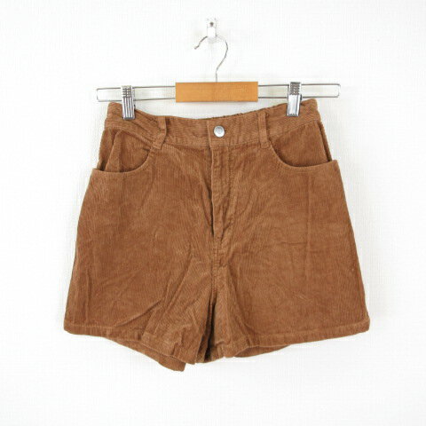 【中古】ウィゴー WEGO ショートパンツ コーデュロイ 茶 M *T284 レディース 【ベクトル 古着】 241108
