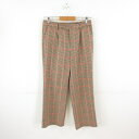 【中古】バナナリパブリック BANANA REPUBLIC クロップドパンツ 総柄 茶 2 *T564 レディース 【ベクトル 古着】 241210