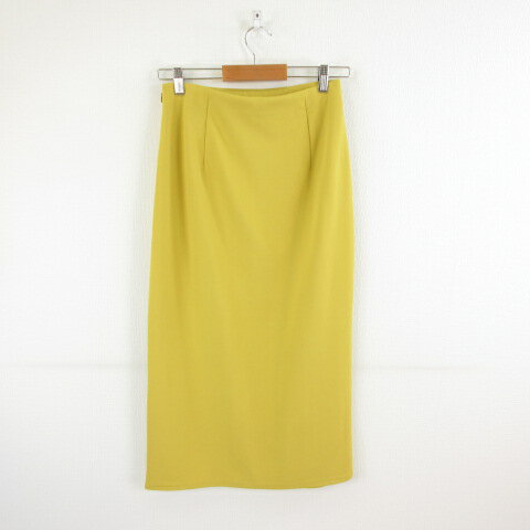【中古】ジーユー GU カットソーナローミディスカート 黄 M *T697 レディース 【ベクトル 古着】 241218
