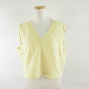 【中古】ザラ ZARA ベスト ジレ ショート丈 裏起毛 黄 S *A474 レディース 【ベクトル 古着】 250110(4)