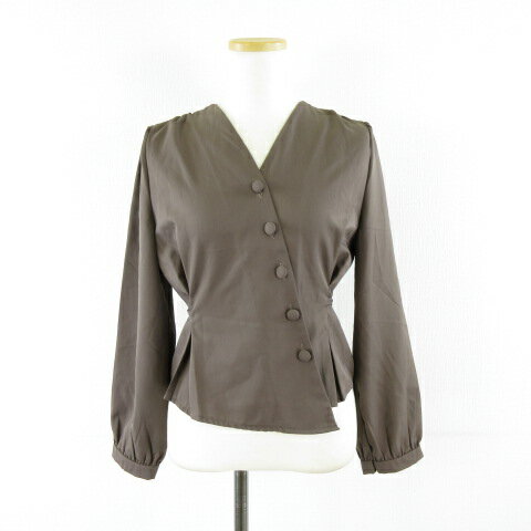 フィフス fifth シャツ ブラウス 長袖 茶 *A612 レディース  250121
