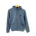 【中古】オーシャンパシフィック OCEAN PACIFIC SUNWEAR ニットフリースパーカー ジップアップ 長袖 総柄 青 M *A643 メンズ 【ベクトル 古着】 250122(4)
