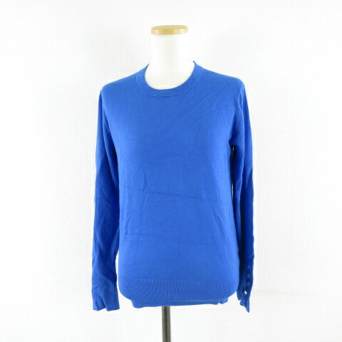 【中古】ザラ ZARA ニット カットソー 長袖 ストレッチ 青 L *A730 レディース 【ベクトル 古着】 250203