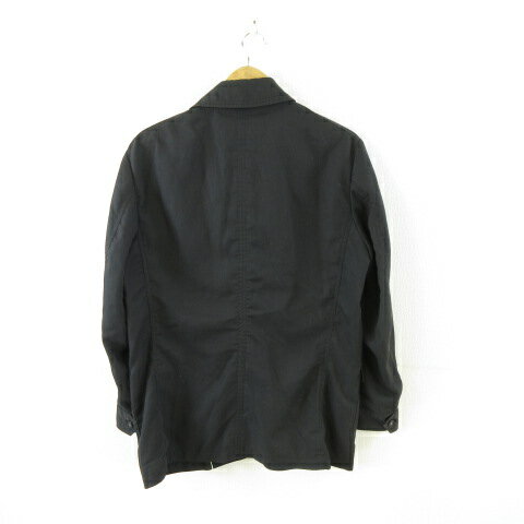 【中古】カンサイヤマモト KANSAI YAMAMOTO HOMME シャツジャケット ハーフ丈 長袖 黒 LL *A766 メンズ 【ベクトル 古着】 250205