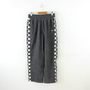【中古】フック HOOK ロングコーデュロイパンツ ブロックチェック ストレッチ グレー L *A791 レディース 【ベクトル 古着】 250206