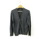 【中古】バナナリパブリック BANANA REPUBLIC LUXURY BLEND ニットカーディガン 長袖 グレー L *A863 メンズ 【ベクトル 古着...