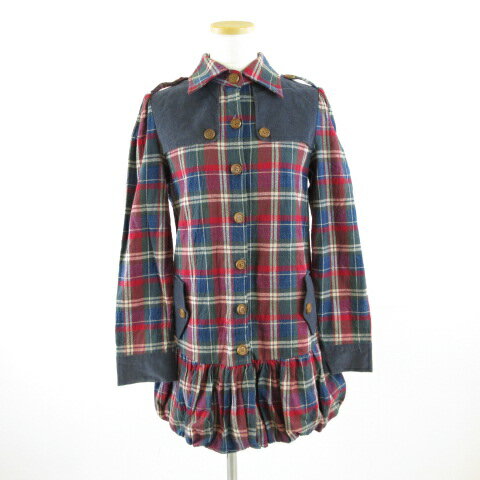 【中古】レイビームス Ray Beams Lowie シャツチュニック 長袖 チェック 赤 S *T332 レディース 【ベクトル 古着】 250217 【中古】レイビームス Ray Beams Lowie シャツチュニック 長袖 チェック 赤 S *T332 レディース 【ベクトル 古着】 250217
