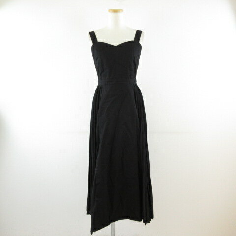【中古】アルシーヴ archives ワンピース ロング プリーツ 黒 *T341 レディース 【ベクトル 古着】 250218