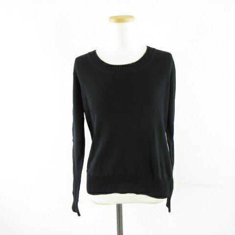 【中古】APPRECIATE ニット 長袖 黒 L *A971 レディース 【ベクトル 古着】 250225