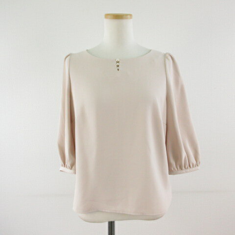 【中古】プロポーション ボディドレッシング PROPORTION BODY DRESSING ブラウス カットソー 七分袖 パール ピンクベージュ M *T478 レディース 【ベクトル 古着】 250227 【中古】プロポーション ボディドレッシング PROPORTION BODY DRESSING ブラウス カットソー 七分袖 パール ピンクベージュ M *T478 レディース 【ベクトル 古着】 250227