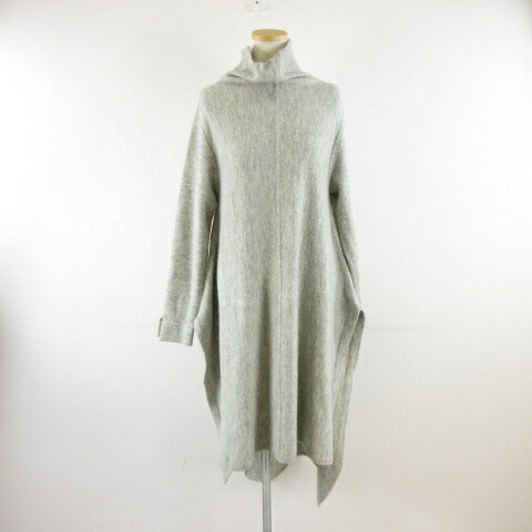 【中古】ブージュルード Bou Jeloud ニットチュニック タートルネック 長袖 ストレッチ グレー F *A43 レディース 【ベクトル 古着】 250228