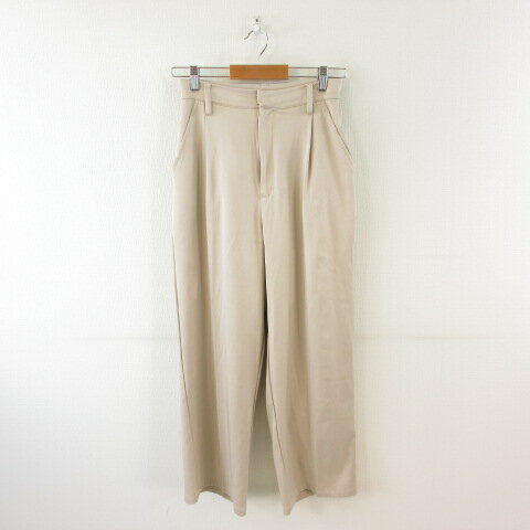 【中古】&.NOSTALGIA ロングパンツ ワイドストレート ベージュ M *T609 レディース 【ベクトル 古着】 250310
