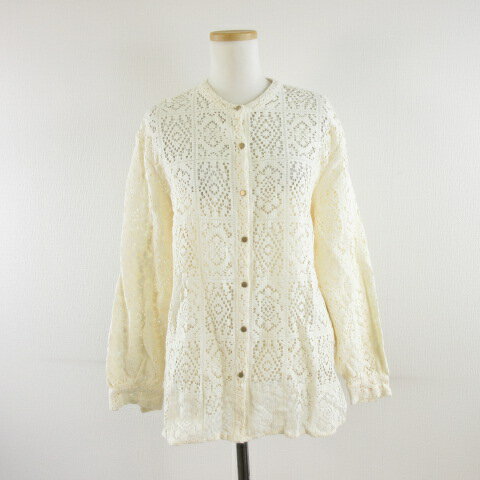 【中古】ユアンス YOUANCE レースカーディガン 長袖 オフホワイト 白 F *A203 レディース 【ベクトル 古着】 250318