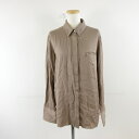 【中古】マウジー MOUSSY M_ ステンカラーシャツ 長袖 ベージュ F *A371 レディース 【ベクトル 古着】 250403(4)