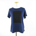 【中古】ショコラフィネローブ chocol raffine robe Tシャツ 半袖 プリント 紺 F *A494 レディース 【ベクトル 古着】 250415(4)