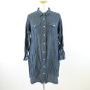 【中古】Navy シャツチュニック 長袖 紺 M *T149 レディース 【ベクトル 古着】 250418(4)